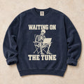 True Navy garment-dyed crewneck sweatshirt with Tune Purgatory car tuning design