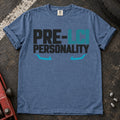 Blue Jean car enthusiast T-shirt. Minimal headlight lines give Pre-LCI Personality an enthusiast identity.
