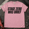 Blossom car enthusiast T-shirt. Stage zero was brief, in bold car-modification typography.