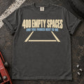 Pepper car enthusiast T-shirt. An empty parking bay asks why someone parked beside you among 400 spaces.
