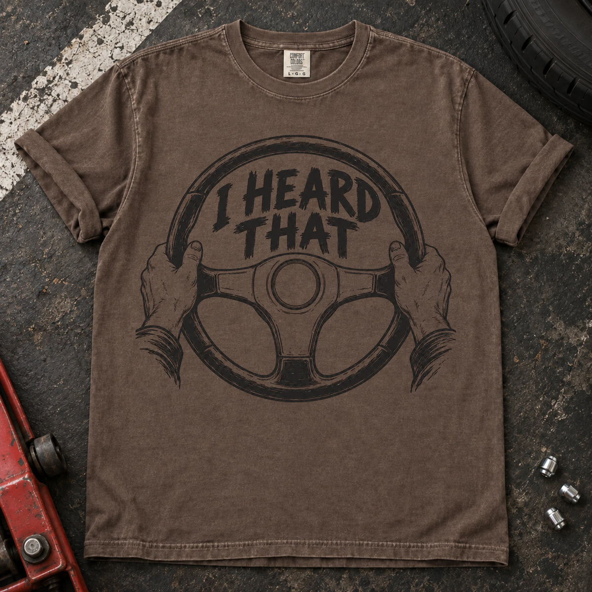 Espresso car enthusiast T-shirt. Hands on the steering wheel admit I heard that.