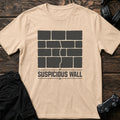 Natural gaming T-shirt. A cracked brick wall looks suspicious enough to investigate.