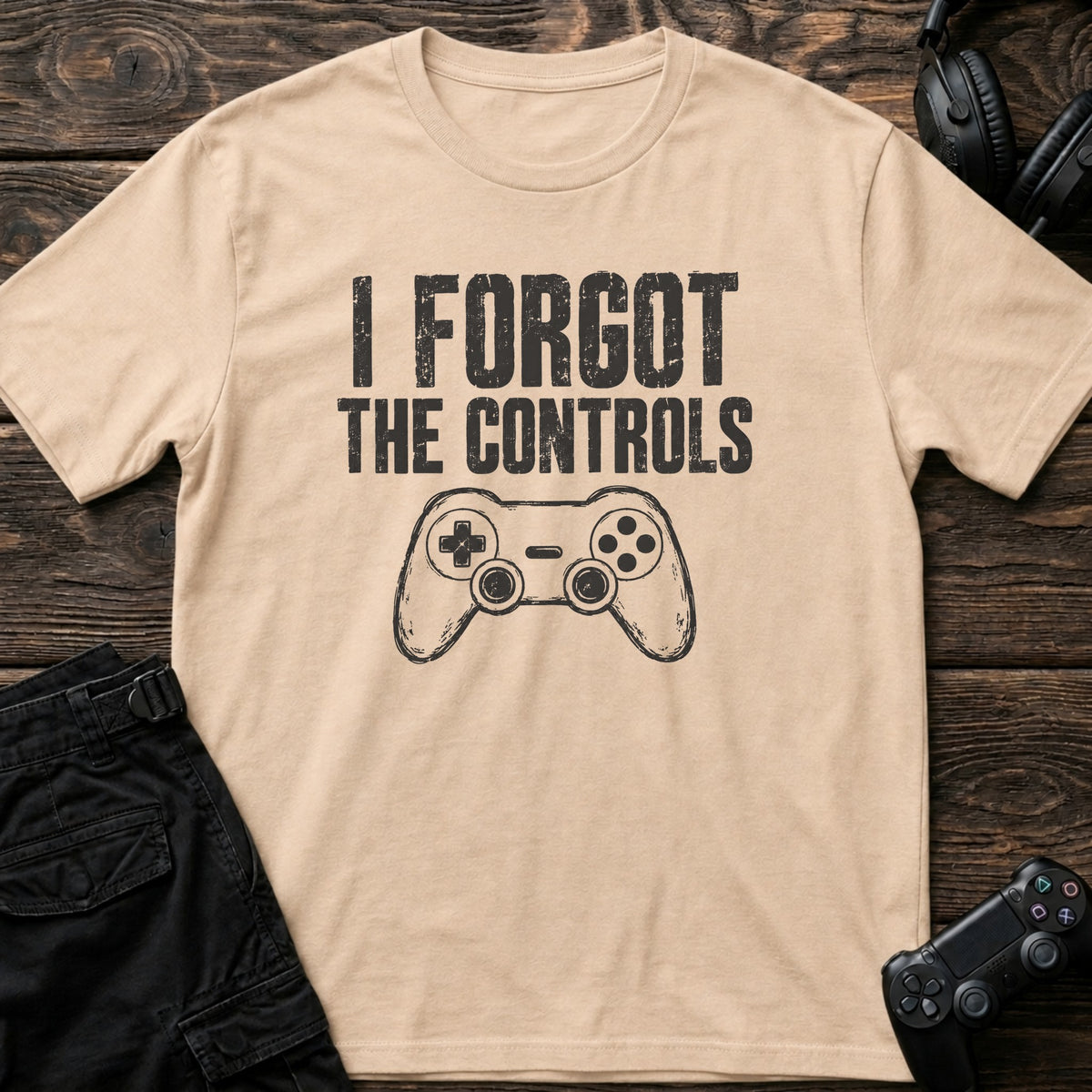 Natural gaming T-shirt. A controller accompanies the admission, I forgot the controls.