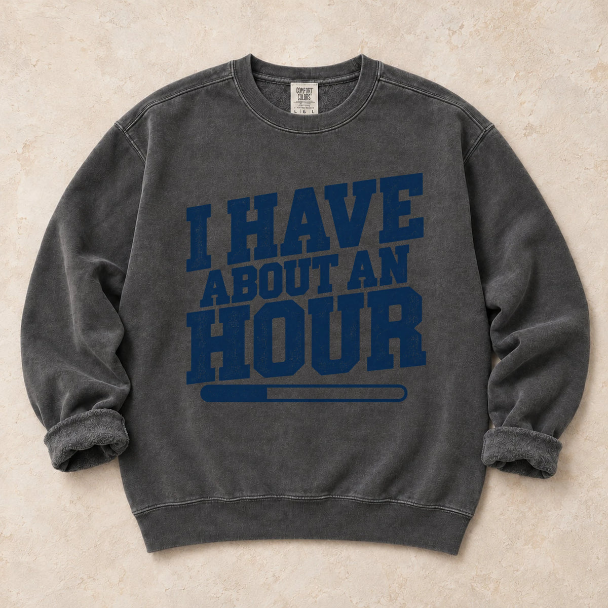 Pepper gaming sweatshirt. I have about an hour, with a short progress bar for a limited gaming window.