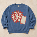 Blue Jean gaming sweatshirt. A game case and sale burst explain the sale made me do it again.