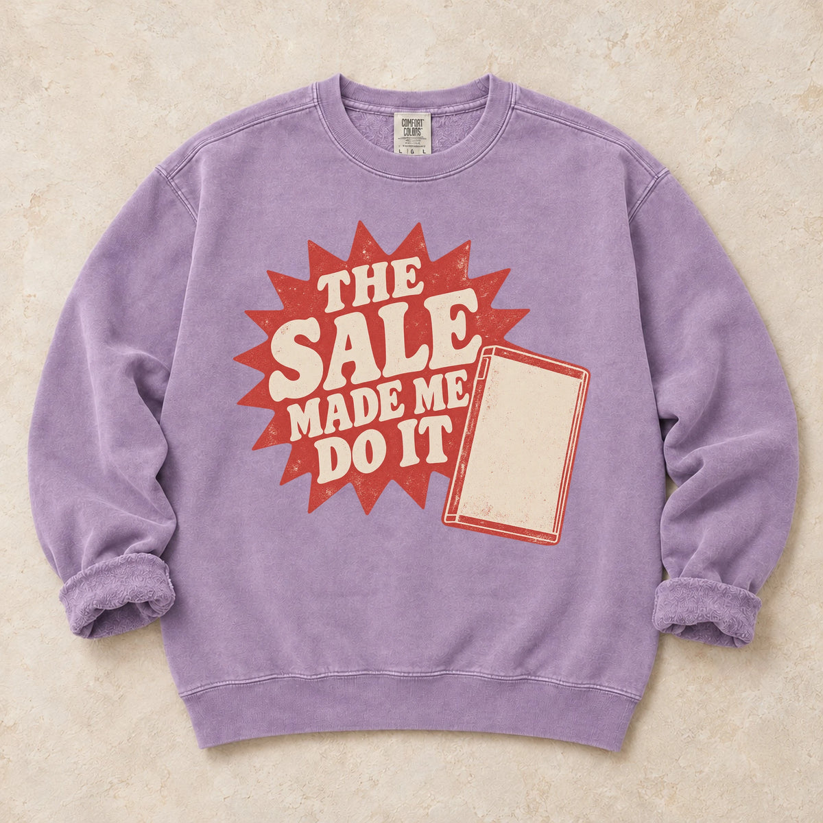 Orchid gaming sweatshirt. A game case and sale burst explain the sale made me do it again.
