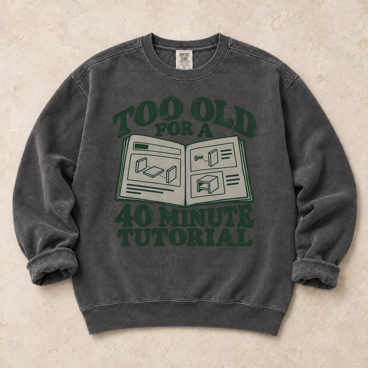 Pepper gaming sweatshirt. An instruction booklet accompanies being too old for a 40-minute tutorial.